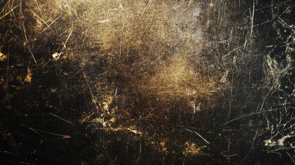 Canvas Print - Dark Background with Gold Scratches and Specks