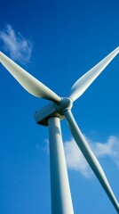 Wall Mural - Sky and wind turbine close-up, image icon