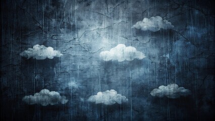 Poster - Abstract dark textured background with light cloud patterns and scratches , abstract, dark blue, textured, background