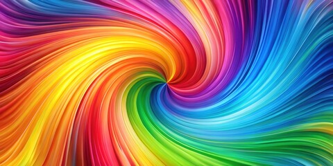 Wall Mural - Abstract rainbow swirl design perfect for backgrounds or digital art projects, colorful, vibrant, abstract, artistic