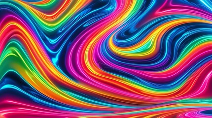 Wall Mural - Abstract colorful fluid background. Generative Ai.