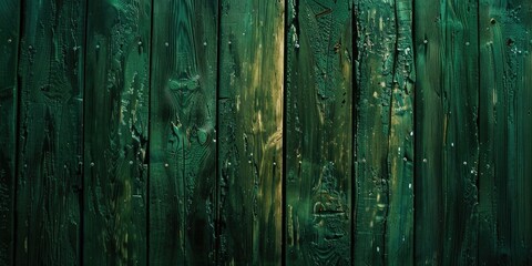 Canvas Print - Green Wooden Surface Texture