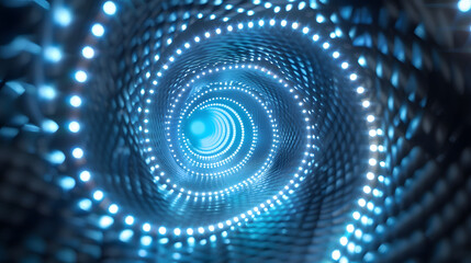 Wall Mural - Stage lights arranged in a spiral pattern
