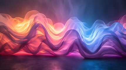 Wall Mural - stage lights creating a wave-like effect
