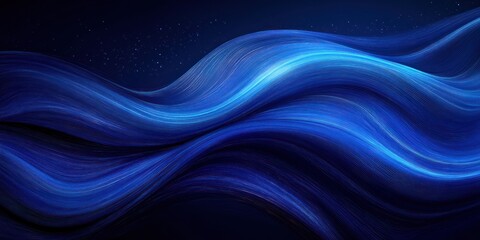 Wall Mural - Abstract Blue Waves and Stars