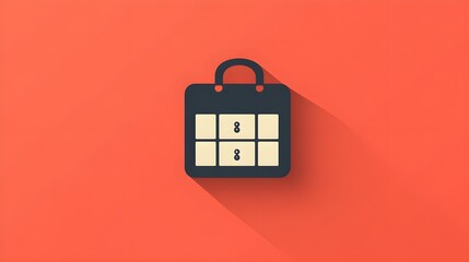 A flat design of a calendar page with minimal details