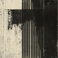 Wall Mural - Abstract black and white stripes