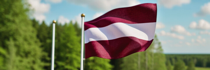 Wall Mural - the flag of Latvia. holidays in Latvia