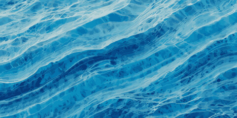 Wall Mural - Abstract wavy water ocean background. Abstract ocean splashing waves.