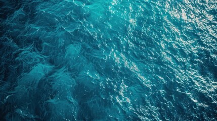 Wall Mural - An overhead view of the rippling surface of the ocean