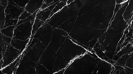 Poster - Black marble with white veins