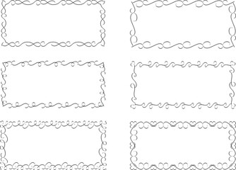 Wall Mural - set of luxury ornament embellishment border art vector illustration.