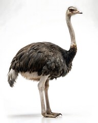 ostrich white background