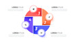 © Kamaroz Shidiq - Vector Infographic Business with Circle Label Line Icon and 4 Numbers for Presentation