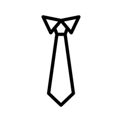 Tie Icon in trendy flat style isolated color aditable