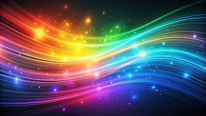 Wall Mural - Abstract background with vibrant glowing lines resembling an aurora , abstract, background, glowing, lines, aurora