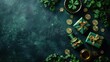© GradPlanet - A celebratory image for St. Patrick's Day, featuring shamrocks, gold coins,