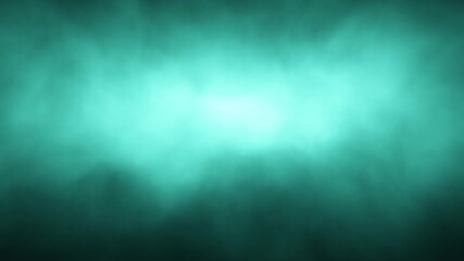 Wall Mural - artistic dark turquoise colored cloud of smoke loop copy space animation background.