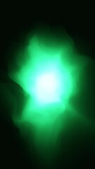 Wall Mural - dark green glowing tunnel vertical animation. concept halloween background.
