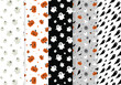 © Gridsadaarm - Cute Halloween Seamless pattern with. Repeating print for fabric, wrapping paper, textile. Vector illustration