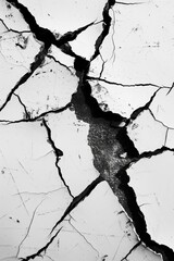 Canvas Print - Cracked and weathered surface.