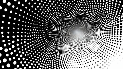 Poster - Abstract Black and White Dot Pattern Background