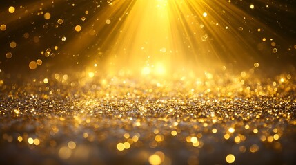 Golden Light and Sparkle Abstract Background