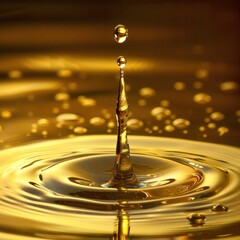 Poster - Golden water drop splash