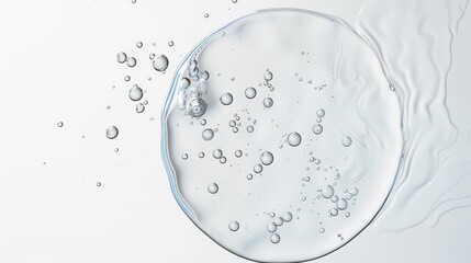 Wall Mural - Water droplets on white background