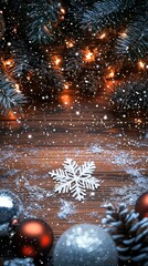 Wall Mural - Festive winter scene