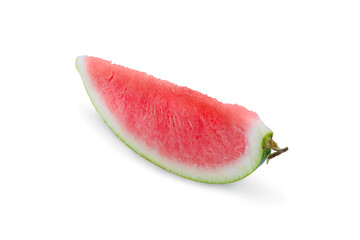 Wall Mural - ripe red Watermelon slices isolated on white background.