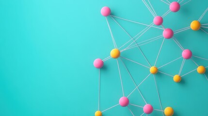 Wall Mural - a stylized illustration of a network of connected people, representing the interconnectedness of bus
