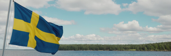 Wall Mural - flag of Sweden, holidays in Sweden