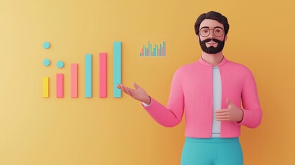 Fototapete - Businessman Presenting Data.