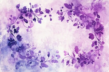 watercolor stain ornament in lilac tones showcasing romantic elements features acrylic painting styl