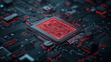 Poster - Red Circuit Board.
