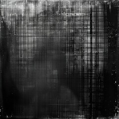 Poster - Abstract black and white grid