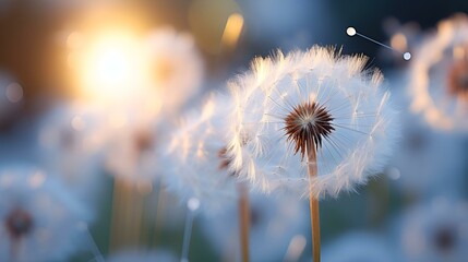 Poster - a close up of a dandelion.