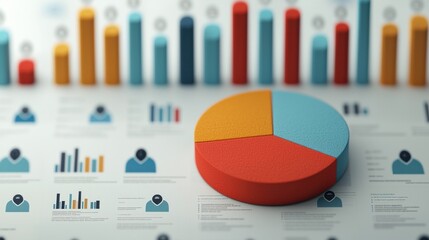 Aufkleber - Pie Chart Business Report.
