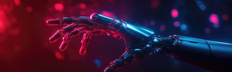 Aufkleber - Hand of a robot and astronaut depicted in a 3D cartoon rendering Science fiction wallpaper