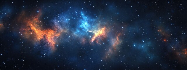 High definition star field background featuring a 3D cartoon rendering of deep space Colorful starry night sky texture in the outer space backdrop