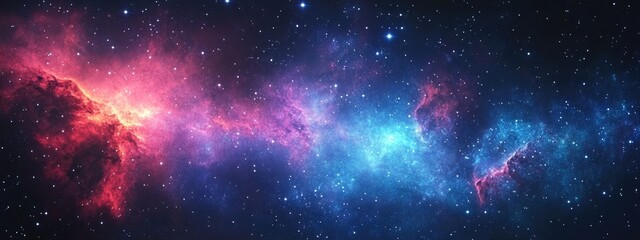 Wall Mural - illustration of a space nebula in a 3d cartoon rendering galaxy scene featuring starfield high resol