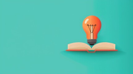 Aufkleber - Book & Lightbulb Idea.