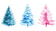 © Abidhasan - Vector illustration of Watercolor Christmas Trees on transparent background, png