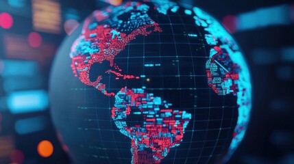 Fototapete - Digital Globe.