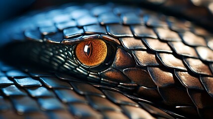 Canvas Print - a close up of a snake's eye. 