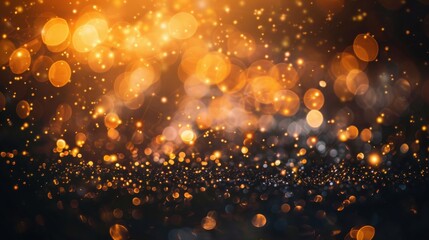 Wall Mural - golden bokeh blurred light abstract background magic concept