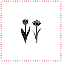 Sticker - Embrace the Simplicity and Beauty of Nature with This Elegant Tulip Design.