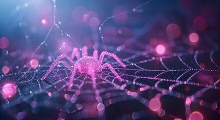 Halloween party with eerie lighting, spider webs, and haunted house decor