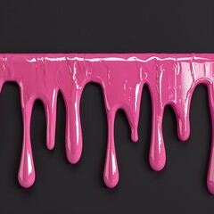 Wall Mural - a close up of a pink liquid dripping down a black wall